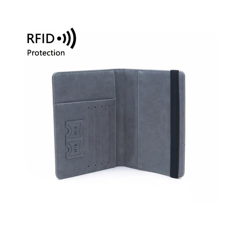 RFID Blocking Passport Holder Cover Wallet Leather Travel Organizer