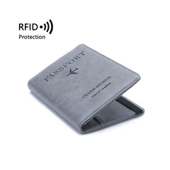 RFID Blocking Passport Holder Cover Wallet Leather Travel Organizer