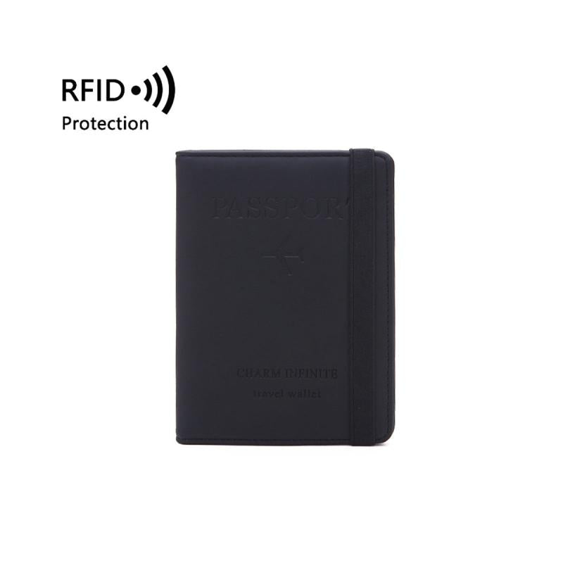 RFID Blocking Passport Holder Cover Wallet Leather Travel Organizer