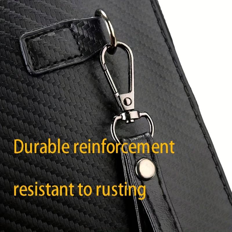 Men's Soft Leather Clutch Bag Large Capacity Business Handbag