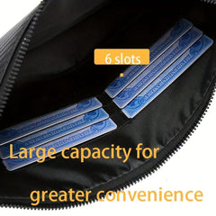 Men's Soft Leather Clutch Bag Large Capacity Business Handbag