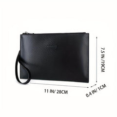 Men's Soft Leather Clutch Bag Large Capacity Business Handbag