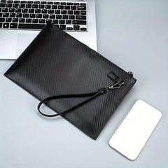 Men's Soft Leather Clutch Bag Large Capacity Business Handbag