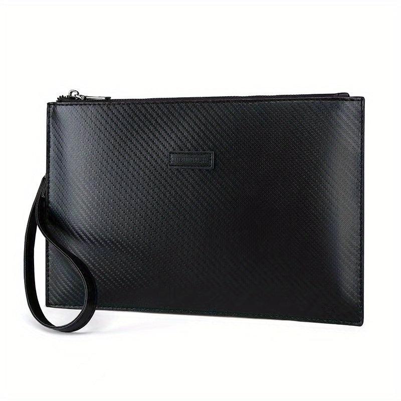 Men's Soft Leather Clutch Bag Large Capacity Business Handbag