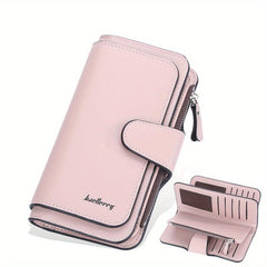 Men's Wallet Zipper Tri Fold Card Slot Coin Purse Mobile Phone Bag