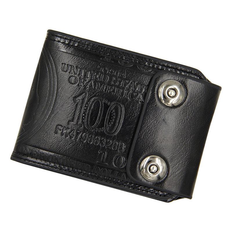 Men's Double Buckle Dollar Wallet Clutch Bag