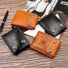 Men's Double Buckle Dollar Wallet Clutch Bag