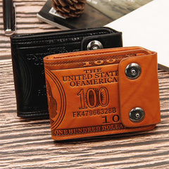 Men's Double Buckle Dollar Wallet Clutch Bag