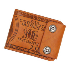 Men's Double Buckle Dollar Wallet Clutch Bag