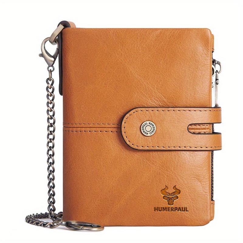 High RFID Blocking Leather Wallet with Coin Pocket for Men