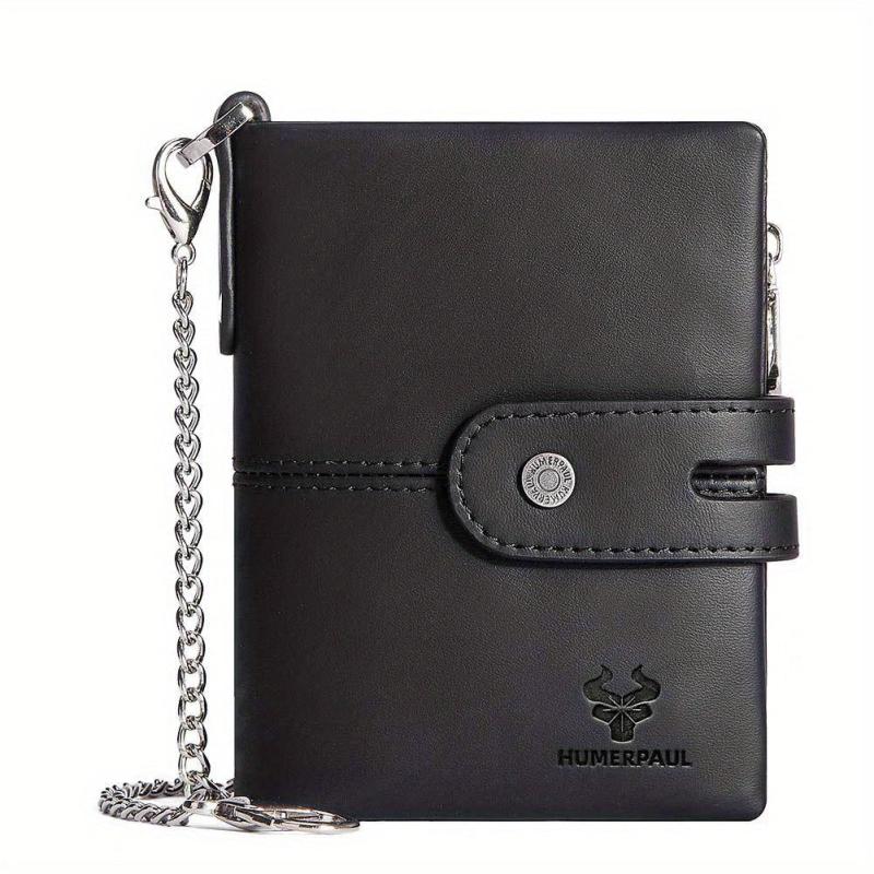 High RFID Blocking Leather Wallet with Coin Pocket for Men