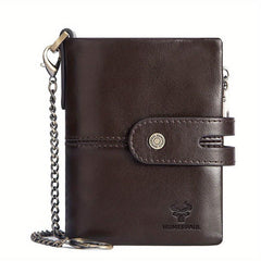 High RFID Blocking Leather Wallet with Coin Pocket for Men