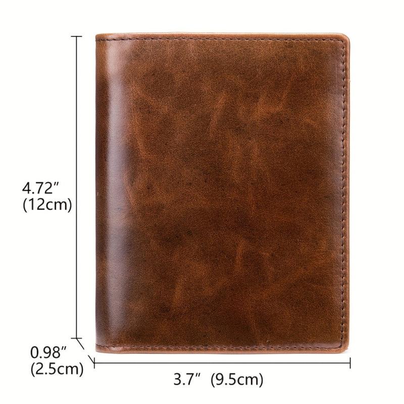 Men's Leather Wallet Large Capacity Credit Card Holder Vintage Thickened