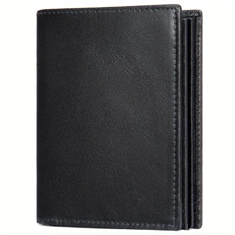 Men's Leather Wallet Large Capacity Credit Card Holder Vintage Thickened