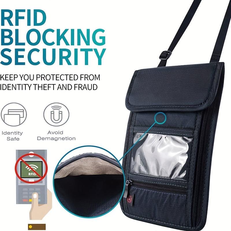 Men's RFID Neck Wallet Coin Purse