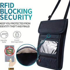 Men's RFID Neck Wallet Coin Purse