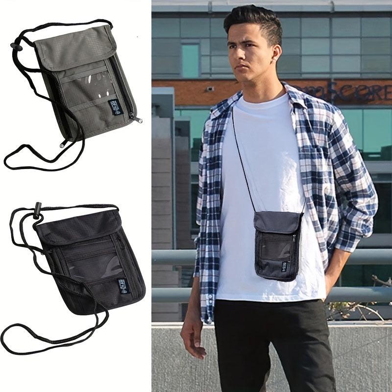 Men's RFID Neck Wallet Coin Purse