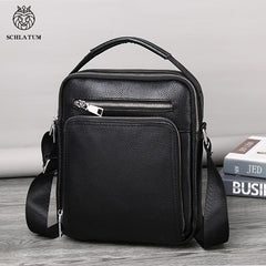 SCHLATUM Business Leather Shoulder Bag Crossbody