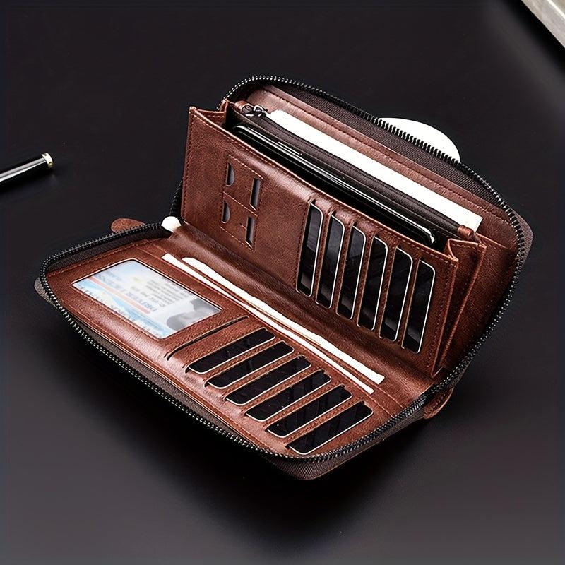 Men's Leather Short Wallet Driver's ID Card Holder Cowhide