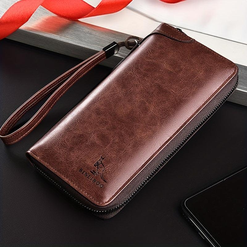 Men's Leather Short Wallet Driver's ID Card Holder Cowhide