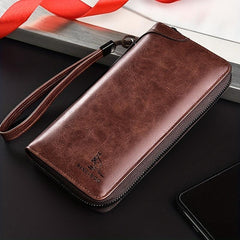 Men's Leather Short Wallet Driver's ID Card Holder Cowhide