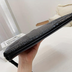 Crocodile Pattern Handbag Soft PU Leather Wallet Briefcase
