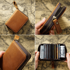 RFID Blocking Men's Vintage Leather Wallet Card Holder