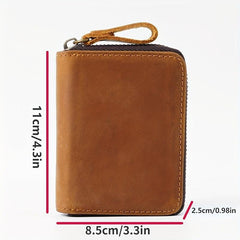 RFID Blocking Men's Vintage Leather Wallet Card Holder
