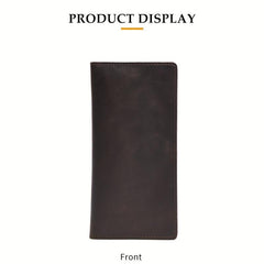 Men's Leather Long Wallet Card Holder Cash Purse Clutch Bag