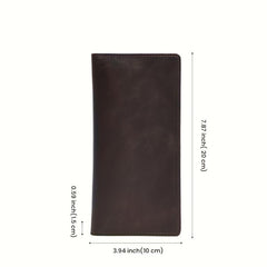 Men's Leather Long Wallet Card Holder Cash Purse Clutch Bag