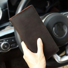 Men's Leather Long Wallet Card Holder Cash Purse Clutch Bag