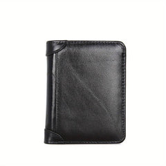 Men's Vintage Leather Wallet with Card Slots Large Capacity