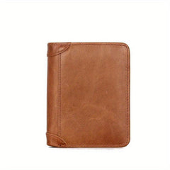 Men's Vintage Leather Wallet with Card Slots Large Capacity