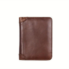 Men's Vintage Leather Wallet with Card Slots Large Capacity