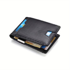 Men's RFID Carbon Fiber Money Clip Wallet