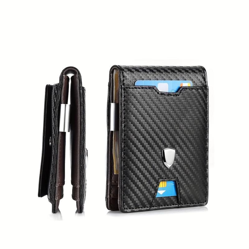 Men's RFID Carbon Fiber Money Clip Wallet