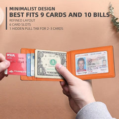Carbon Fiber RFID Men's Money Clip Wallet