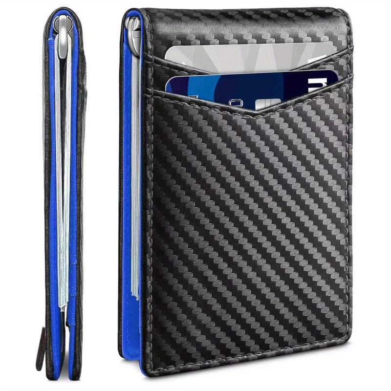 Carbon Fiber RFID Men's Money Clip Wallet