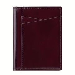 Men's Leather Card Holder with Multiple Card Slots and ID Holder