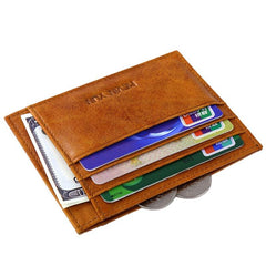 Slim Men Card Holder Leather Men Credit Card Case Wallet