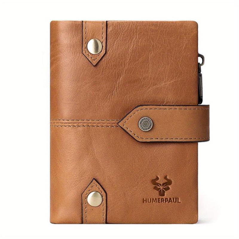 RFID Leather Man Wallet Bifold Zip Coin Purse Clutches