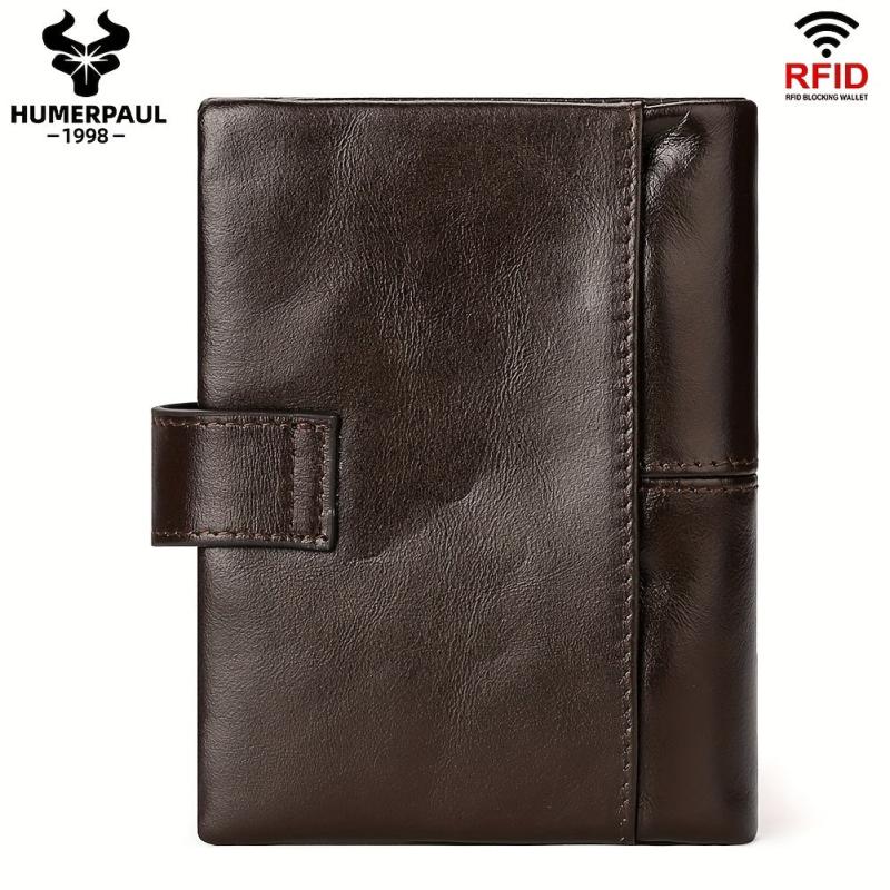 RFID Leather Man Wallet Bifold Zip Coin Purse Clutches
