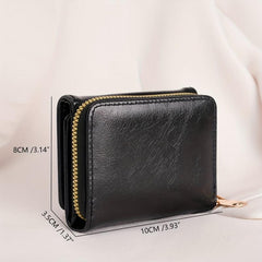 Men's Leather Zipper Handbag Clutch Large Capacity Wallet