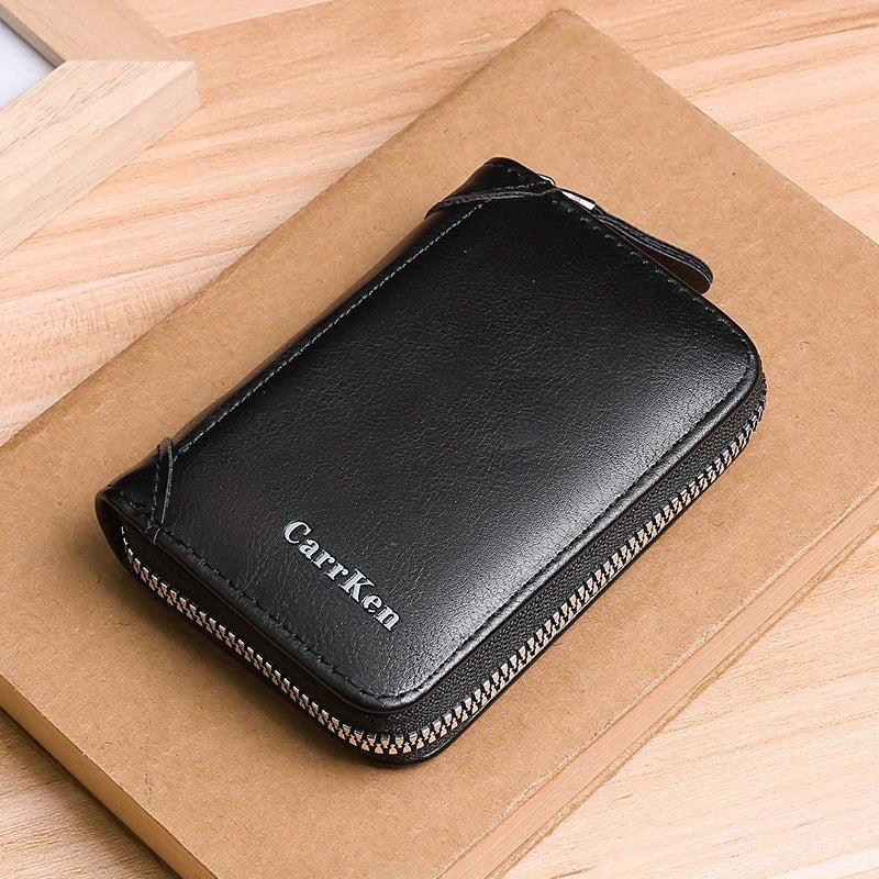 Men's Retro PU Leather Wallet Large Capacity Card Clip