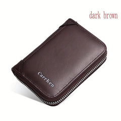 Men's Retro PU Leather Wallet Large Capacity Card Clip