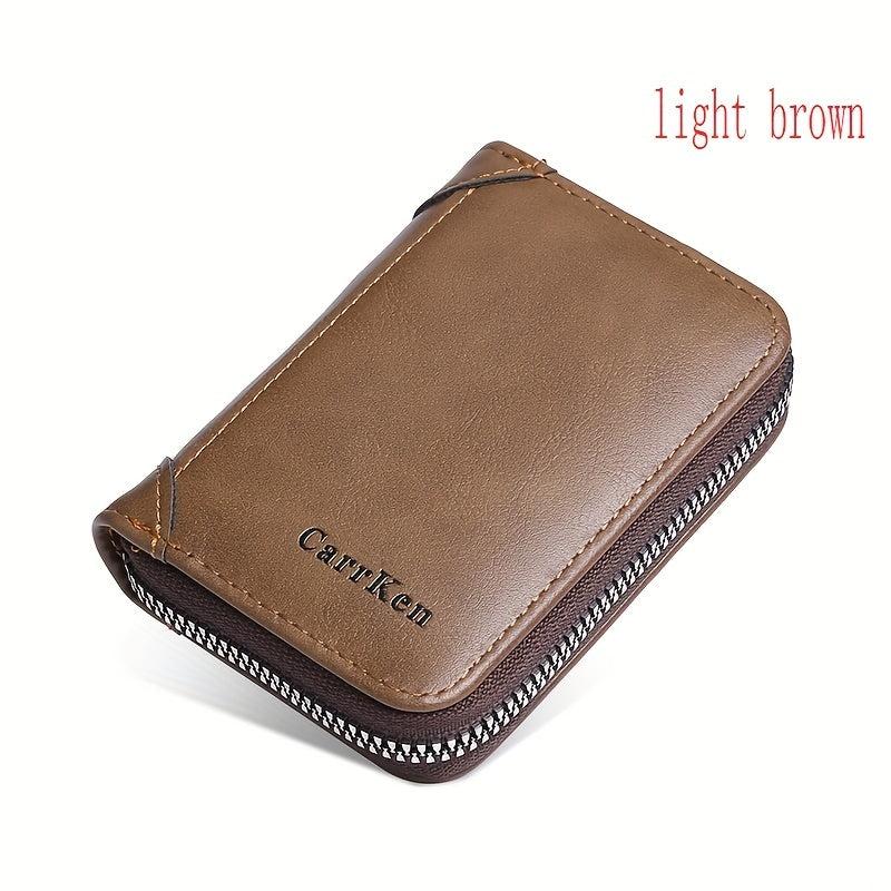 Men's Retro PU Leather Wallet Large Capacity Card Clip
