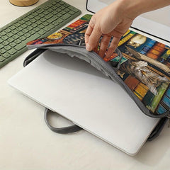 Asleep Kitten Pattern Laptop Bag Soft Protective Cover 38.1cm Soft Case Sleeve