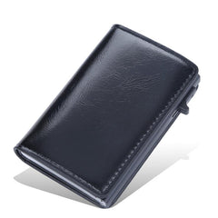 Men's Automatic RFID Card Holder Anti-theft Brush Aluminum Alloy