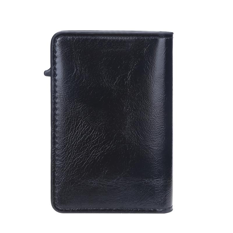 Men's Automatic RFID Card Holder Anti-theft Brush Aluminum Alloy