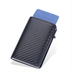 Men's Automatic RFID Card Holder Anti-theft Brush Aluminum Alloy